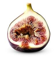 Purple fig, exotic health nourishment with copy space. generative ai photo