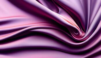 Abstract smooth elegant fabric. Silk texture of soft background. Flowing waves textile. Generative ai photo