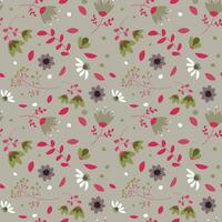 Floral pattern in seamless style. vector