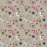 Floral pattern in seamless style. vector