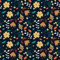 Floral pattern in seamless style. vector