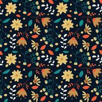 Floral pattern in seamless style. vector