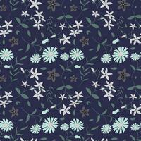 Floral pattern in seamless style. vector