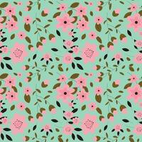 Floral pattern in seamless style. vector