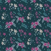 Floral pattern in seamless style. vector