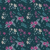 Floral pattern in seamless style. vector