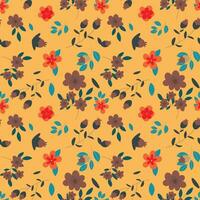 Floral pattern in seamless style. vector