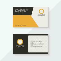 Vector Black and yellow elegant Business card template