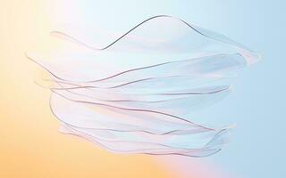 Gradient multilayer glass background, 3d rendering. photo