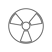 Radioactive warning icon vector