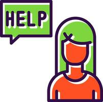 Ask for help Vector Icon Design