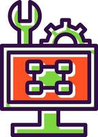 Troubleshooting Flowchart Vector Icon Design