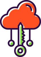 nube acceso vector icono diseño