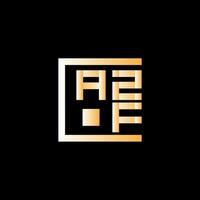 azf letra logo vector diseño, azf sencillo y moderno logo. azf lujoso alfabeto diseño