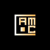 amc letra logo vector diseño, amc sencillo y moderno logo. amc lujoso alfabeto diseño