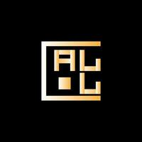 ALL letter logo vector design, ALL simple and modern logo. ALL luxurious alphabet design