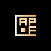 APF letter logo vector design, APF simple and modern logo. APF luxurious alphabet design