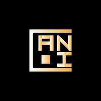 ANI letter logo vector design, ANI simple and modern logo. ANI luxurious alphabet design