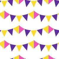 Flags festive seamless background. Birthday pattern. Vector flat style