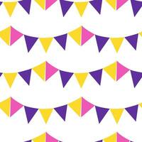 Flags festive seamless background. Birthday pattern. Vector flat style