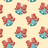 Christmas bell seamless pattern. Vector, flat style. Perfect for textile, wallpaper or print design. vector