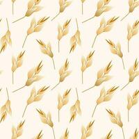 Oats are a seamless pattern. Perfect for various projects like textiles, paper crafts, and more. vector