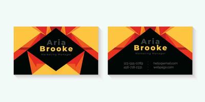 Vector Geometric Abstract Business card Design