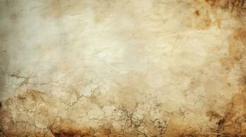 Vintage Torn Paper Texture Aged Elegance Stain Generative AI photo