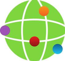 Globe Network Vector Icon Design