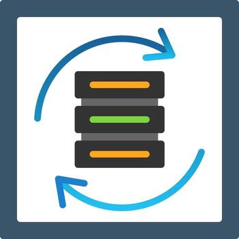 Data Syncing Vector Icon Design