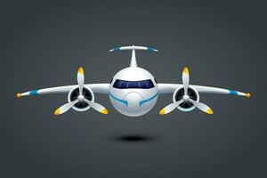 airplane front view vector