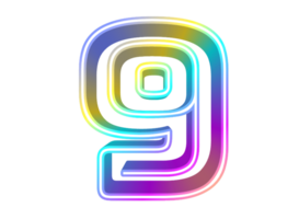 Colorful 3d number png