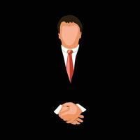 businessman in the dark 3 vector