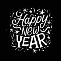 happy new year typography design 2024 vector