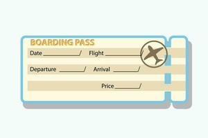 boarding ticket simple vector