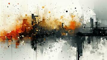 Artistic Grunge Vector Distressed Dot Pattern Generative AI photo