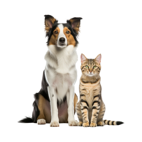 gato e cachorro estúdio foto não fundo png