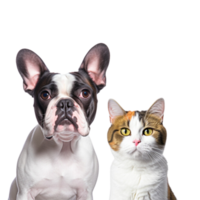 gato e cachorro estúdio foto não fundo png