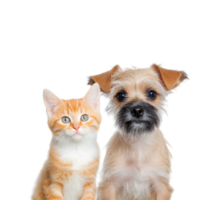 gato e cachorro estúdio foto não fundo png