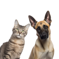 Cat and dog studio photo no background png