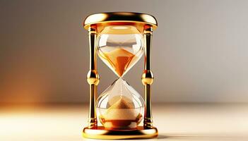 Hourglass Clock Time Business Concept Generative AI photo