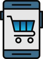 diseño de icono de vector de compras en línea