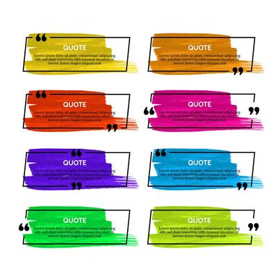 Set of quote box frames