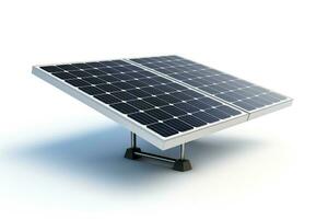 limpiar eco renovable energía concepto aislado fotovoltaica solar panel con sombra foto