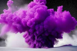 Abstract powder explosion background. AI Generative Pro Photo