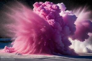 Abstract powder explosion background. AI Generative Pro Photo