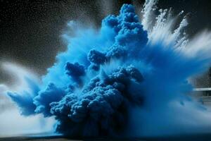 Abstract powder explosion background. AI Generative Pro Photo