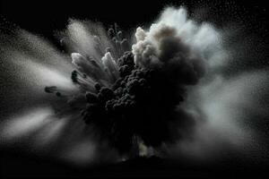 Abstract powder explosion background. AI Generative Pro Photo