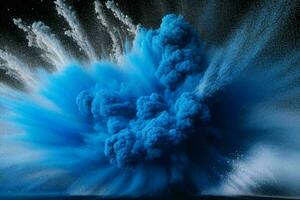 Abstract powder explosion background. AI Generative Pro Photo