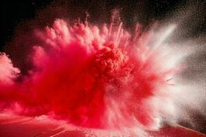 Abstract powder explosion background. AI Generative Pro Photo